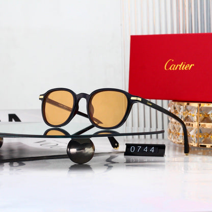 9 Color Round Acetate Sunglasses 0744
